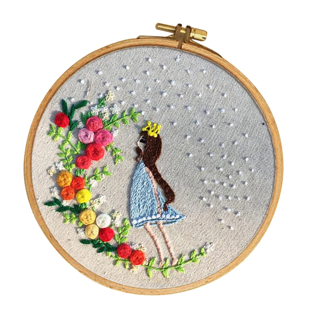Princess Pattern DIY Handmade Embroidery Sampler Kit For Beginners Craft