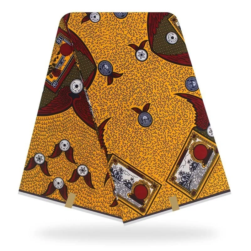 Африканские ткани африканская ткань с принтом 6 ярдов Анкара последний настоящий воск настоящий гарантированный настоящий голландский воск для женщин платья - Цвет: as picture