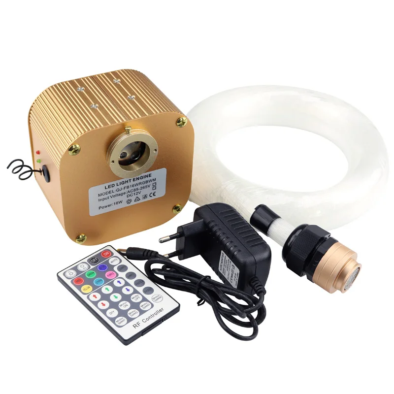  16W RGBW Twinkle sparkle Fiber Optic Sensory light Kit 300pcs*1.0mm*2M for Waterfall Curtain Sensor - 32964448487