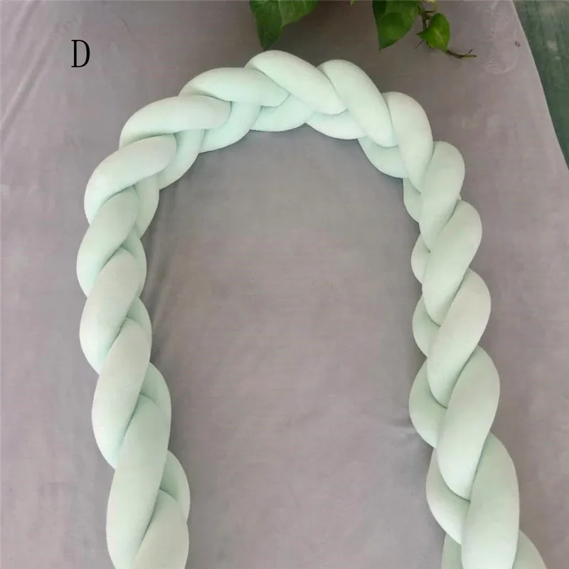 Crib enclosure Anti-collision Baby Colorful Soft Knot Pillow Braided Crib Bumper Decorative Bedding Cushion #4j11 (49)