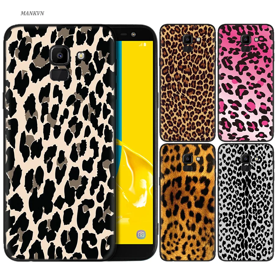 

Silicone Case For Samsung Galaxy J4 J6 A6 A8 Plus A7 A9 J8 2018 A5 2017 Soft Cover Shell Fashion Tiger Leopard Print Panther Pat