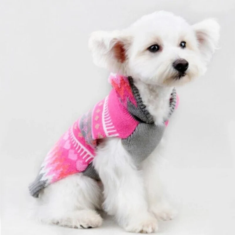 Зимняя одежда для домашних животных для малышей теплая Новогодняя собака одежда для маленьких собак вязаный свитер костюм кошки толстовки для собак свитер для чихуахуа