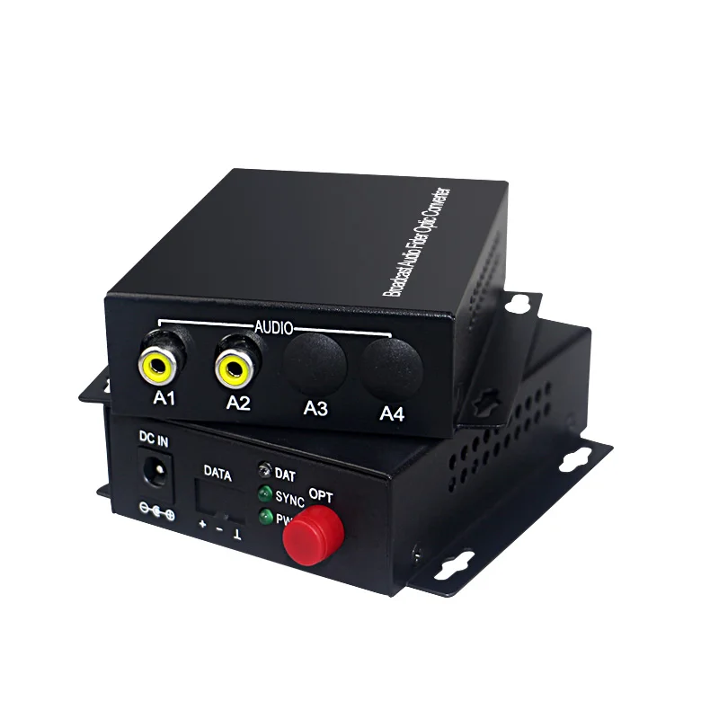 2 канала аудио оптический преобразователь Аудио вещания волокно трансивер для аудио Интерком вещательной системы(Tx/Rx) 1 комплект