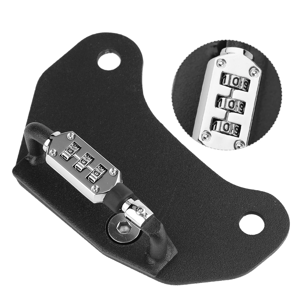 

Motorcycle Modification password Helmet Lock CNC aluminum alloy strong precision Black fit for Indian Scout/Sixty 2015-2019
