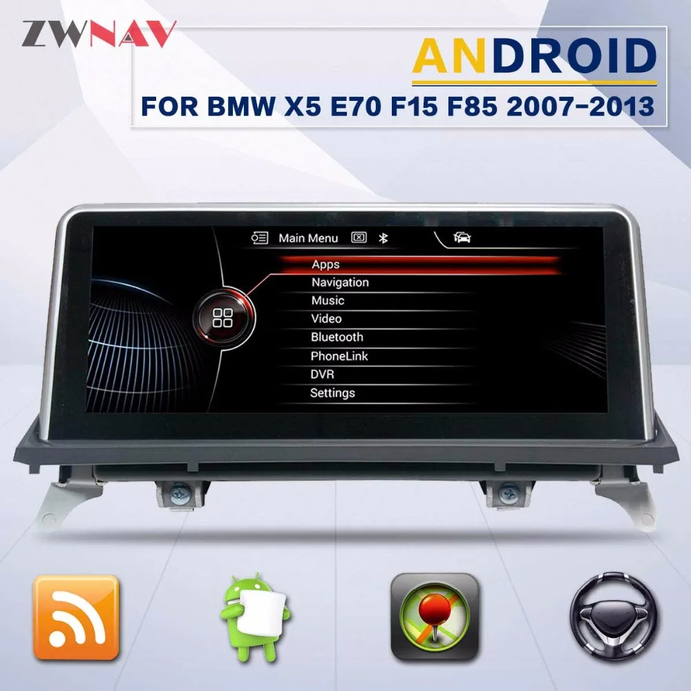 ZWNAV 10,2" сенсорный Android 9 Интеллектуальный Автомобильный мультимедийный плеер для BMW X5 E70 2007-2013 BMW X6 E71 2007- gps Навигация DVD