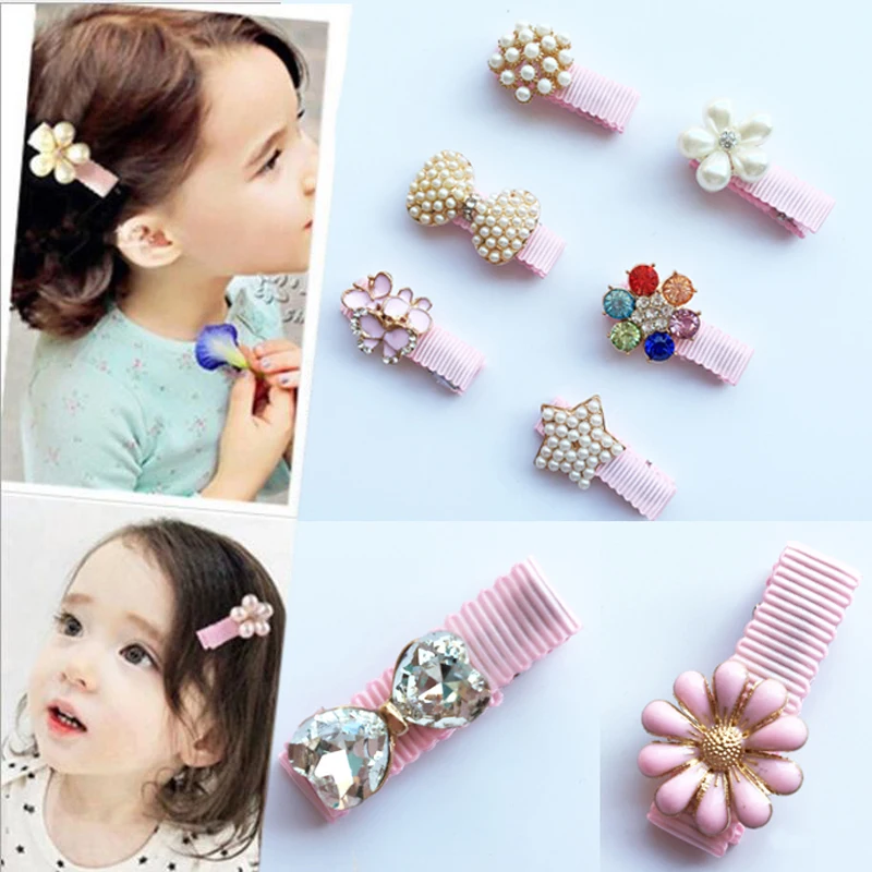 Wholesale 100pcs/lot Princess Baby Hair Clips Cute Crown Star butterfly