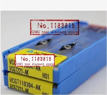 

10 / box Korloy carbide insert VCGT110304- H01, aluminum alloy CNC blade, is suitable for machining copper and aluminum products