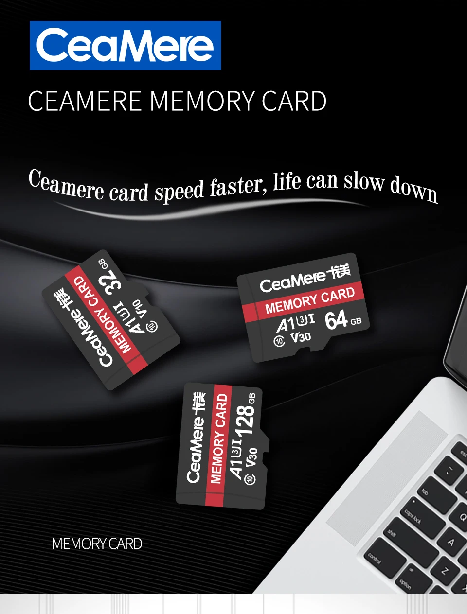 CeaMere карта памяти 256 ГБ 128 Гб 64 Гб U3 UHS-3 32 ГБ Micro sd карта класс 10 UHS-1 флэш-карта памяти Microsd TF/sd карта s для планшета