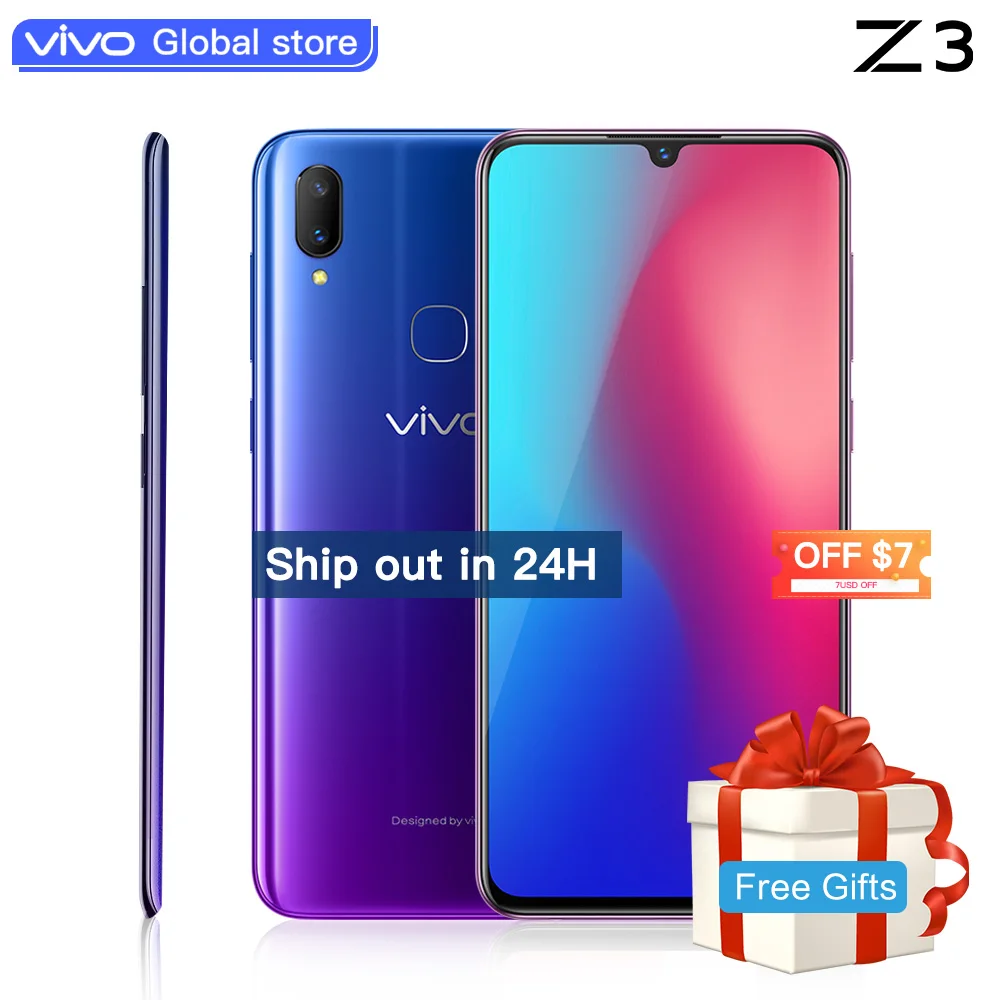 Mobile Phone celular vivo Z3 Snapdragon 670/710AIE 16MP Front camera LTE Android 8.1 4G/6G+64G/128G 6.3\ Mobile Phone celular vivo Z3 Snapdragon 670/710AIE 16MP Front camera LTE Android 8.1 4G/6G+64G/128G 6.3\