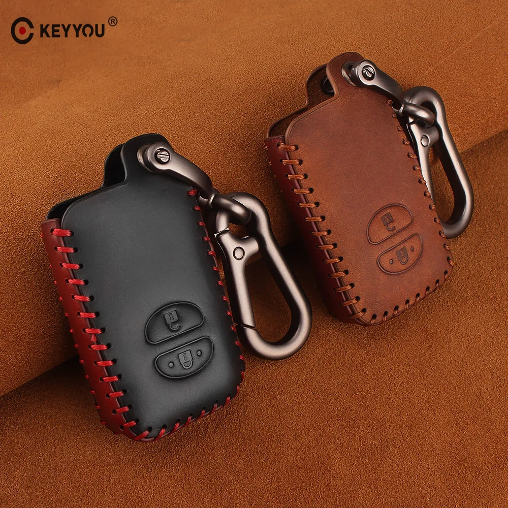 KEYYOU для Toyota Prius Land Cruiser Avalon Prado кожаный брелок для автомобильных ключей Чехлы для ключей чехол сумка для цепочек для ключей, 2/3/4 кнопки