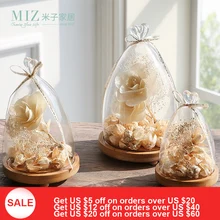Miz домашняя 1 шт. прозрачная Ландшафтная Маленькая ваза для домашнего офиса настольная креативная ваза стеклянная крышка BJ090015