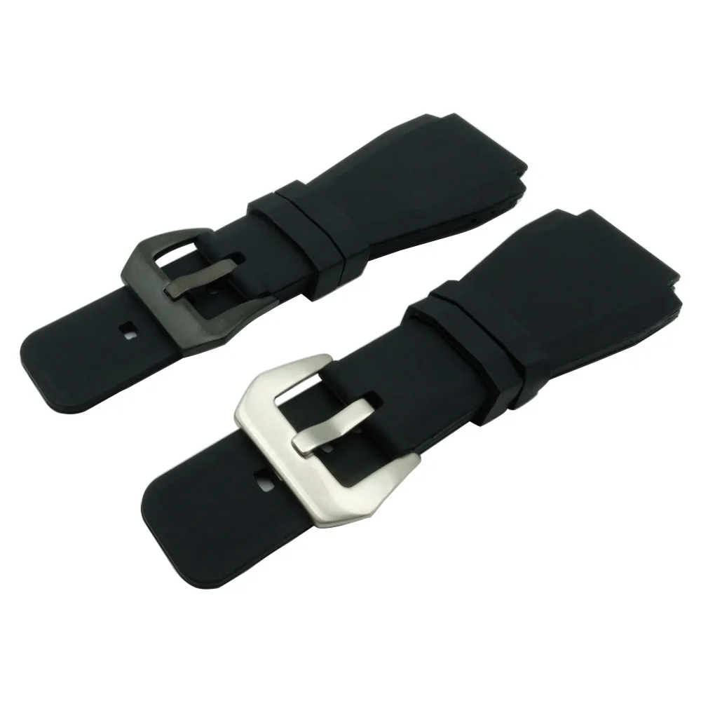Для Bell 34x24 мм силиконовый резиновый ремешок для часов/ремешок Ross BR 01 03 PVD застежка