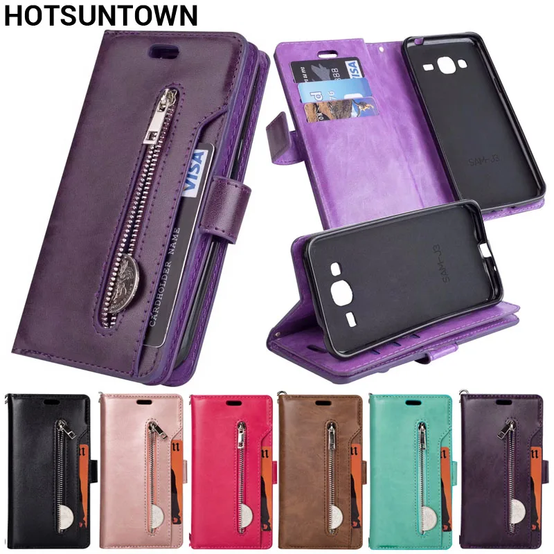 

For Coque Samsung Galaxy J3 2016 Case Flip Phone Cover Funda Samsung J3 2016 Case Leather Luxury 9 Card Wallet Bag J3 2015 Case