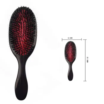 

Portable Hair Brush Oval Boar Bristle Nylon Hair Comb Anti-static Brush Scalp Salon Massager Comb