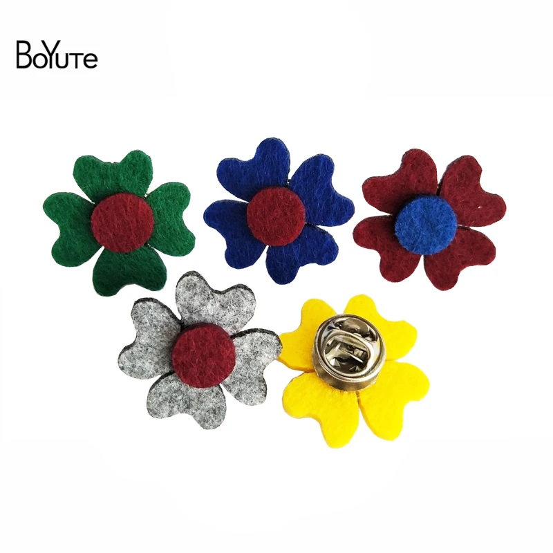 

BoYuTe 10Pcs Classic Clover Brooch Pins Butterfly Needle Fashion Men Brooch