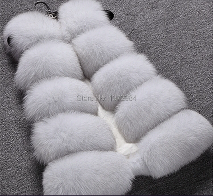 Дизайн, Модный зимний женский меховой жилет, искусственный Лисий мех, жилеты для женщин, искусственный мех, пальто, куртка для женщин, женские меховые пальто, размер S-XXXL