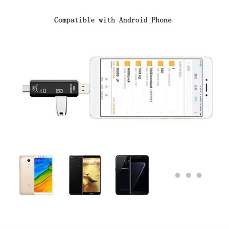 Новейший 3 в 1 Usb 2,0 кардридер высокая скорость SD TF Micro SD кардридер Тип C USB C Micro USB память OTG кардридер