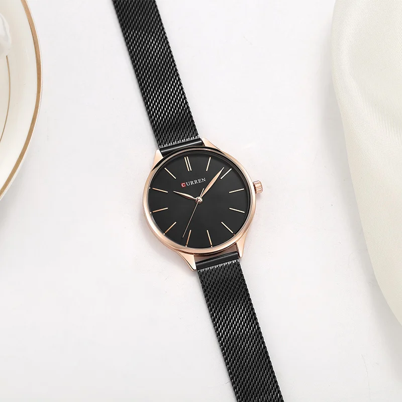 CURREN часы женские повседневные Модные кварцевые наручные часы Креативный дизайн Дамский подарок relogio feminino