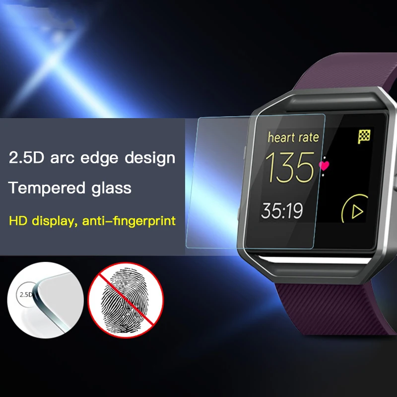 

For Fitbit Blaze Tempered Glass 9H 2.5D Premium Screen Protector Film For Fitbit Blaze SmartWatch Protective Smart Watch Glas