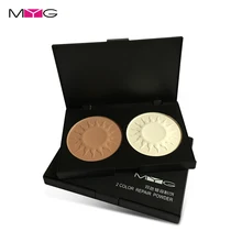 MYG бренд основа для лица макияж матовое мерцание Fix Палетка прессованной пудры аппликатор для тонального крема контур телесный компактный косметика