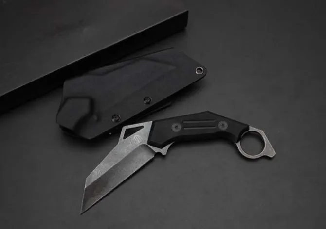 Strider Karambit кемпинг выживания Ножи, D2 лезвие G10 Ручка Охотничьи ножи, тактический фиксированным Ножи для шашлыков. Открытый Инструменты