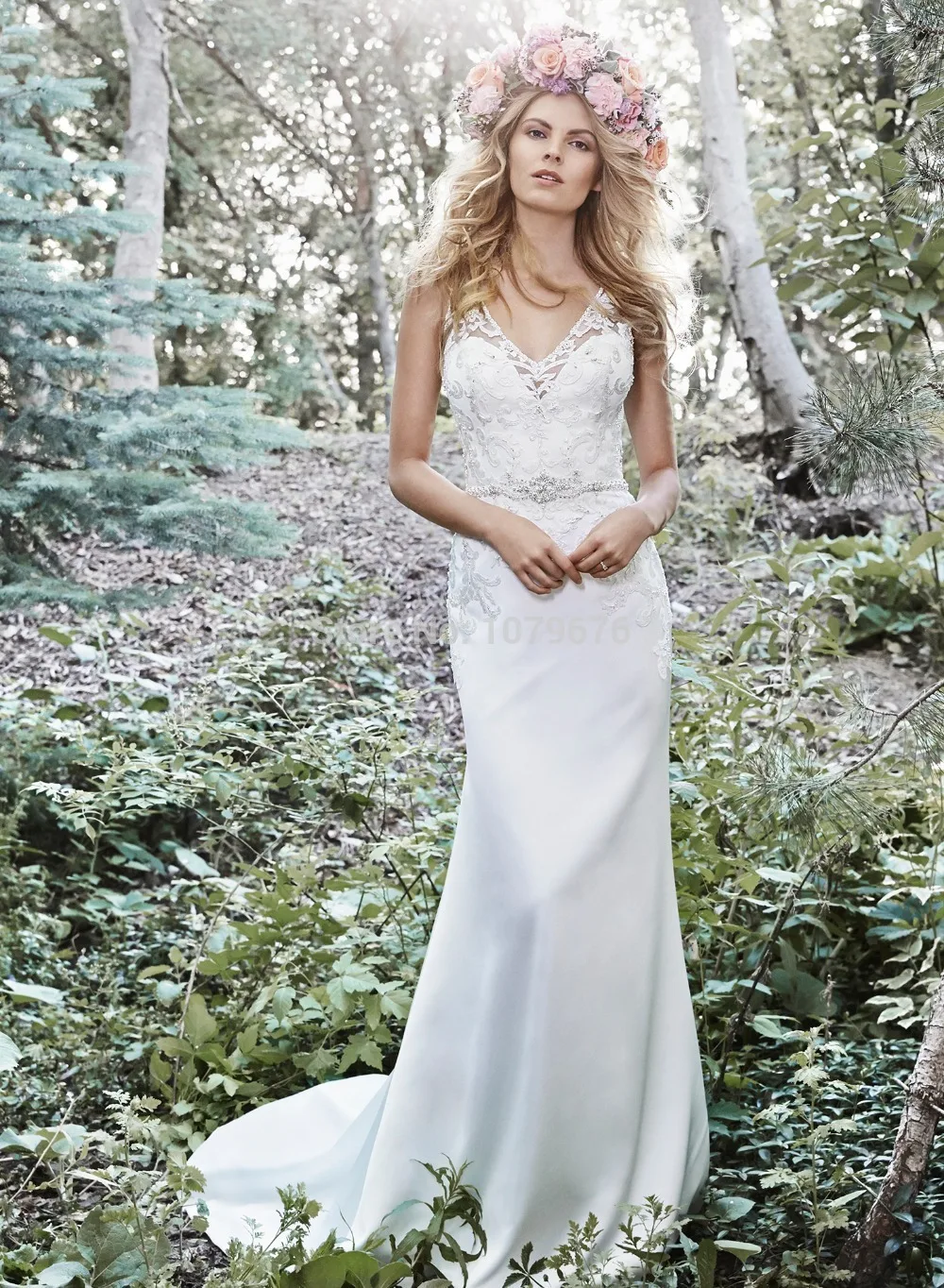 See Through Мода Оболочка Vestidos De Novia Кружева Свадебные Платья 2015 Танк Из Бисера V Шеи