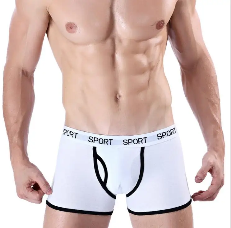 

Men's Cotton Fashion Sexy Solid Boxer Underwear Cueca Boxershorts under panties