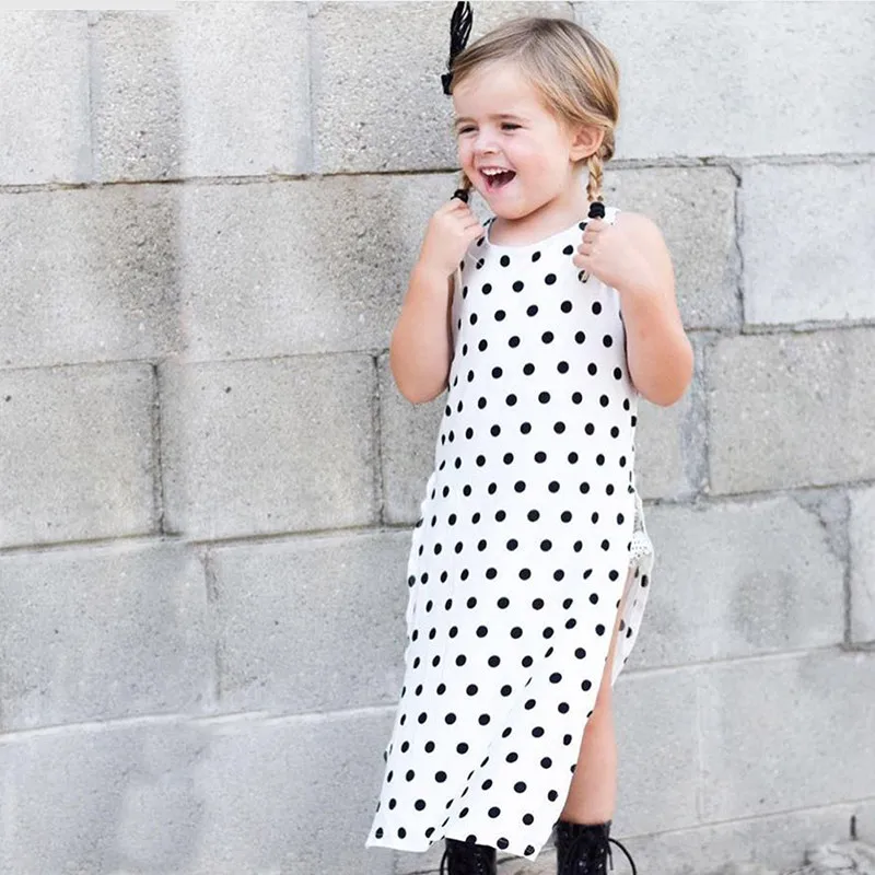 

2018 Hot Baby Girls Summer Dress New Brand Kids Dot Print Dress for Girls Children Fashion Clothes BBD011