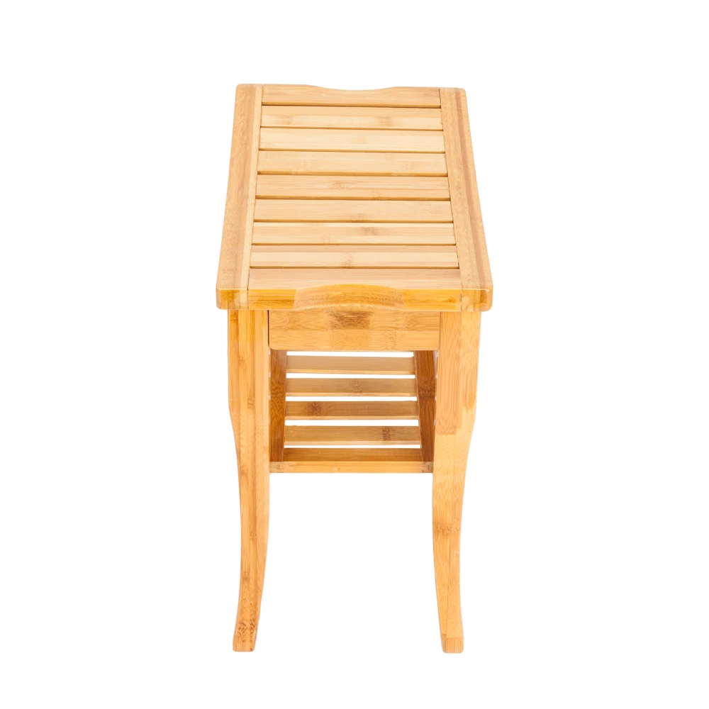 

47.5x26x44.5cm Bamboo Bath Stool Sandal Wood Color