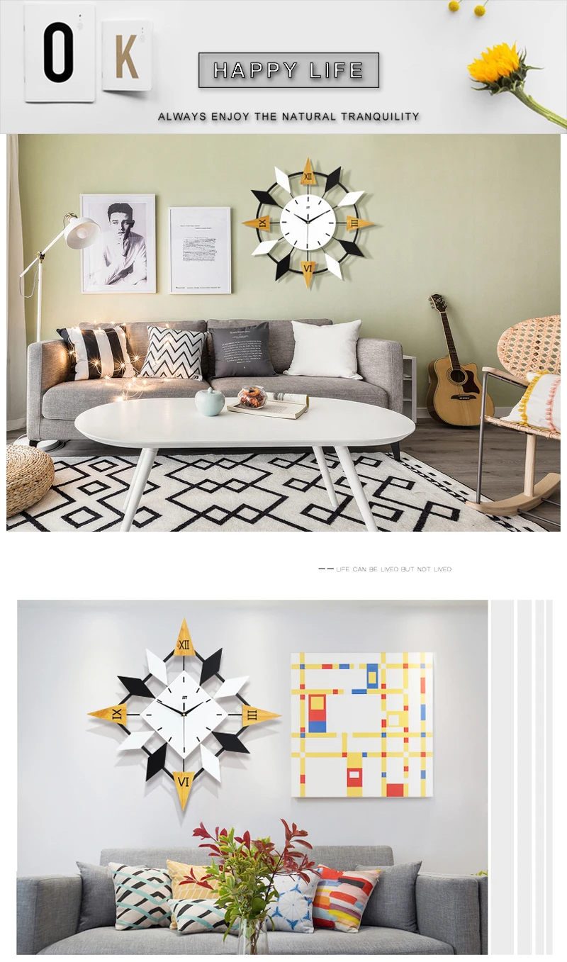 large decorative wall clocks (2)