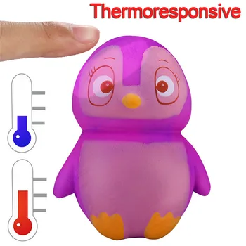 

Thermal Heat Induction Temperature Color Change Squishies Penguin Slow Rising Scented Reliever Stress Toy slow rising toys D4