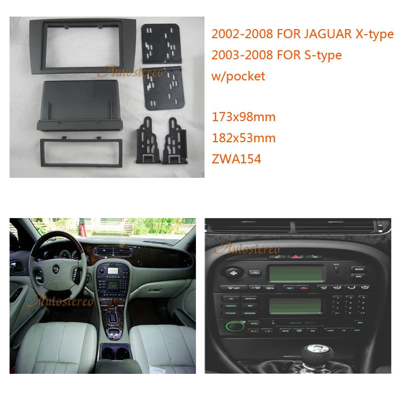 2 Din автомагнитола для JAGUAR X-type 2002-2008 S-type 2003-2008 w/pocket