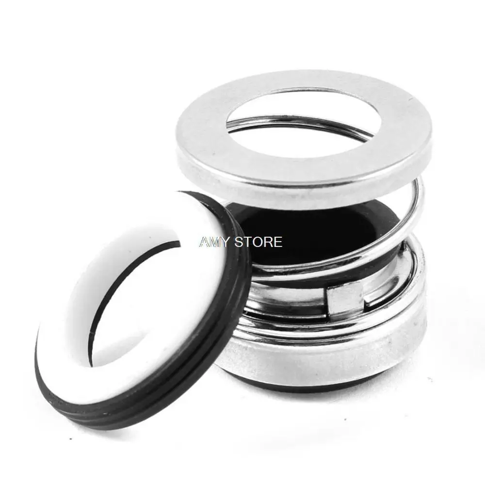 Silver Tone Black Single Coil Spring Water Pump Mechanical Shaft Seal 16mm BIA-16 Silver Tone Black Single Coil Spring Water Pump Mechanical Shaft Seal 16mm BIA-16