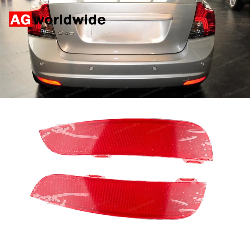 

Red Rear Bumper Reflector Lamp Light Lens Left Right 30763345 30763346 For Volvo S40 V50 2008 2009 2010 2011 2012 2014 2015