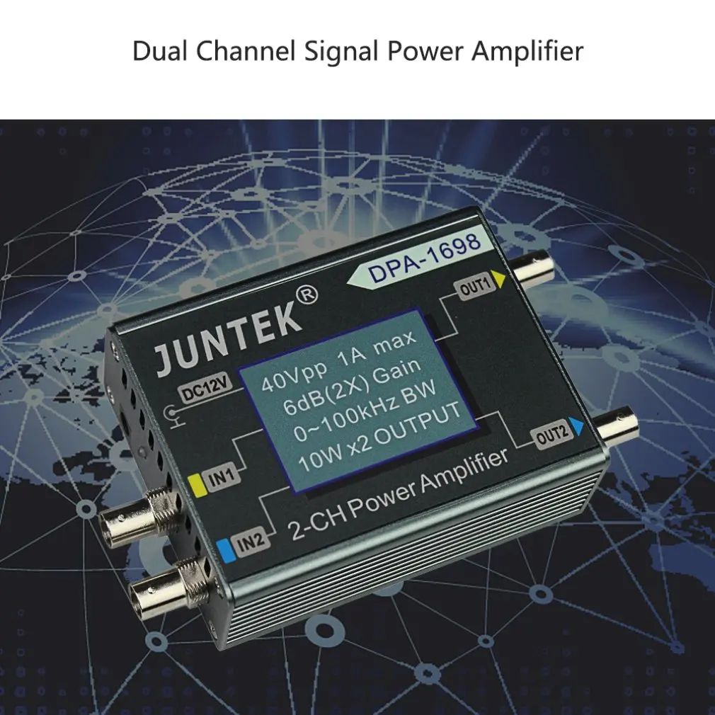 

DPA-1698 high power dual channel DDS function signal generator power amplifier DC power amplifier 40V Drop Shipping Sale