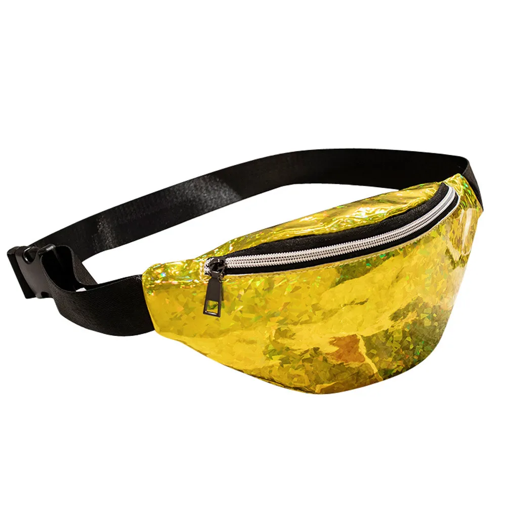 Модная нейтральная Спортивная Лазерная пляжная сумка, сумка через плечо, нагрудная сумка, горячая распродажа - Цвет: Цвет: желтый