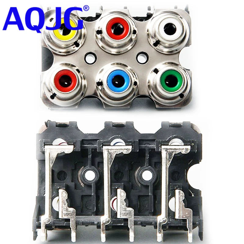 50Pcs 6 Position RCA Female Stereo audio Jack AV Audio input socket