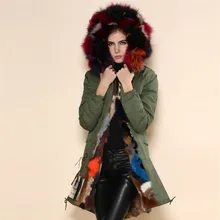 Итальянская длинная стильная мульти зимняя теплая верхняя одежда пальто Mr Mrs меховая парка с натуральным кроличьим мехом пальто с большим меховым воротником