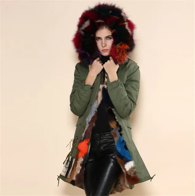 Italy long style multi winter warm outerwear coats Mr Mrs fur real ...
