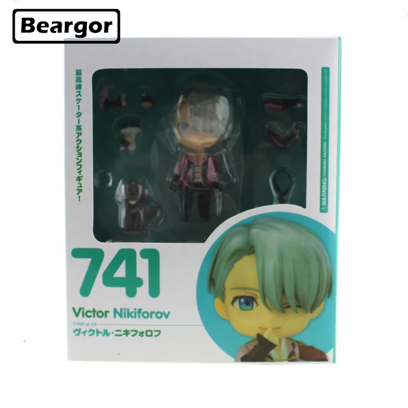 

Free Shipping Cute 4" Nendoroid YURI On ICE Victor Nikoforov Boxed 10cm PVC Action Figure Collection Model Doll Toy Gift #741