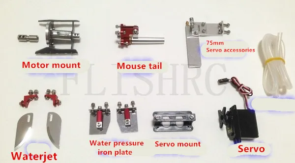 

Remote Control Electric Boat all Accessories, Motor Seat, Nouse Tail, Water Knife, Pressure Board, Battery Rack, Steering Gear