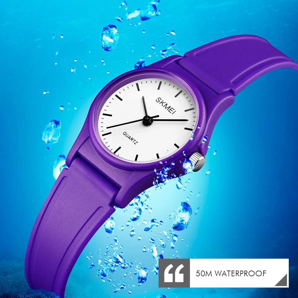 SKMEI новые детские часы для мальчиков и девочек детские часы спортивные часы для улицы простые водонепроницаемые PU Starp кварцевые наручные часы 1401 reloj