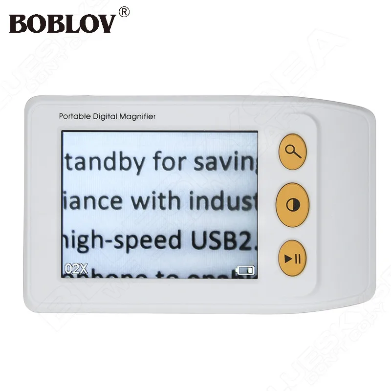 BOBLOV 2 25X Handheld Video Digital Magnifier 3.5 inch LCD Electronic