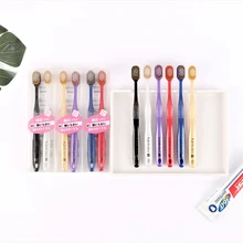 Новая одежда для маленькой девочки 2 шт./компл. взрослых Зубная щётка профессиональный супер мягкий Зубная щётка пара рукоятка покрыта нескользким материалом Семья электрическая зубная щетка