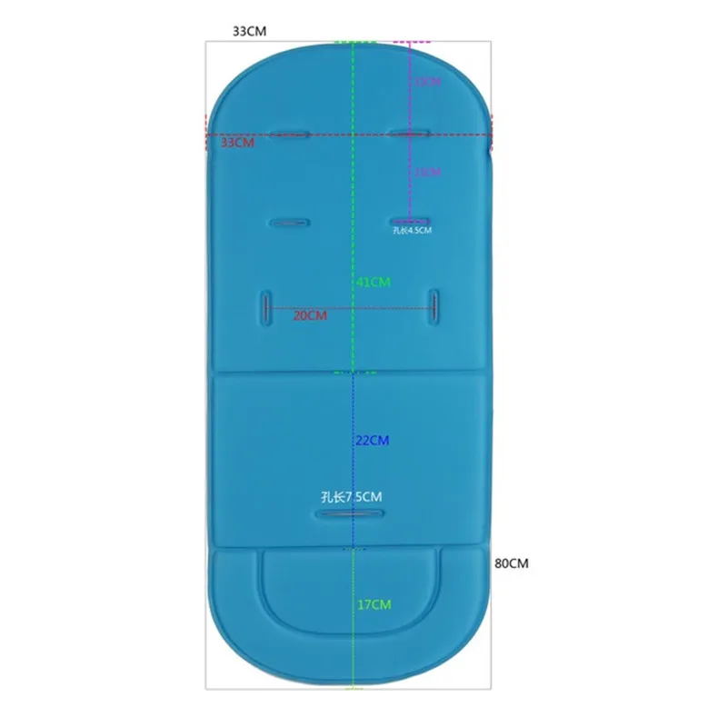 Универсальная подушка для детской коляски, подкладка для сиденья, четыре сезона, дышащая коляска, коврик для коляски, однотонный Чехол, аксессуары