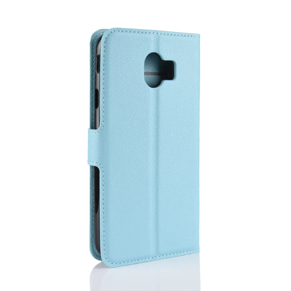 Роскошный кожаный чехол книжка baisxst для Samsung J4 2018 с подставкой
