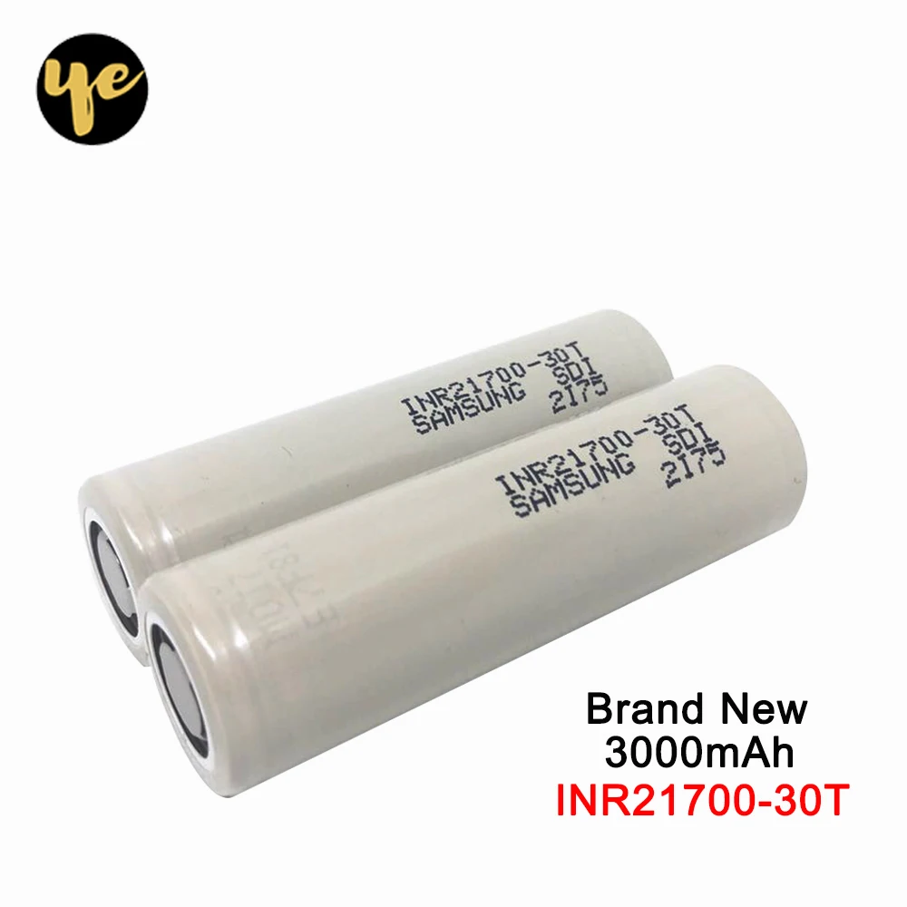 

21700 3000mah 35A 3.7V rechargeable high drain battery with flat top PK NCR21700A for Samsung INR21700-30T 30T