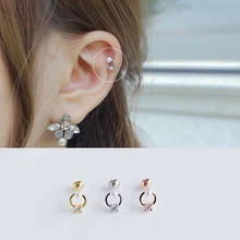 Серьги из стерлингового серебра 925 пробы, простые круглые маленькие циркониевые серьги-гвоздики, милые персональные серьги для ногтей, женские серебряные серьги, ювелирные изделия