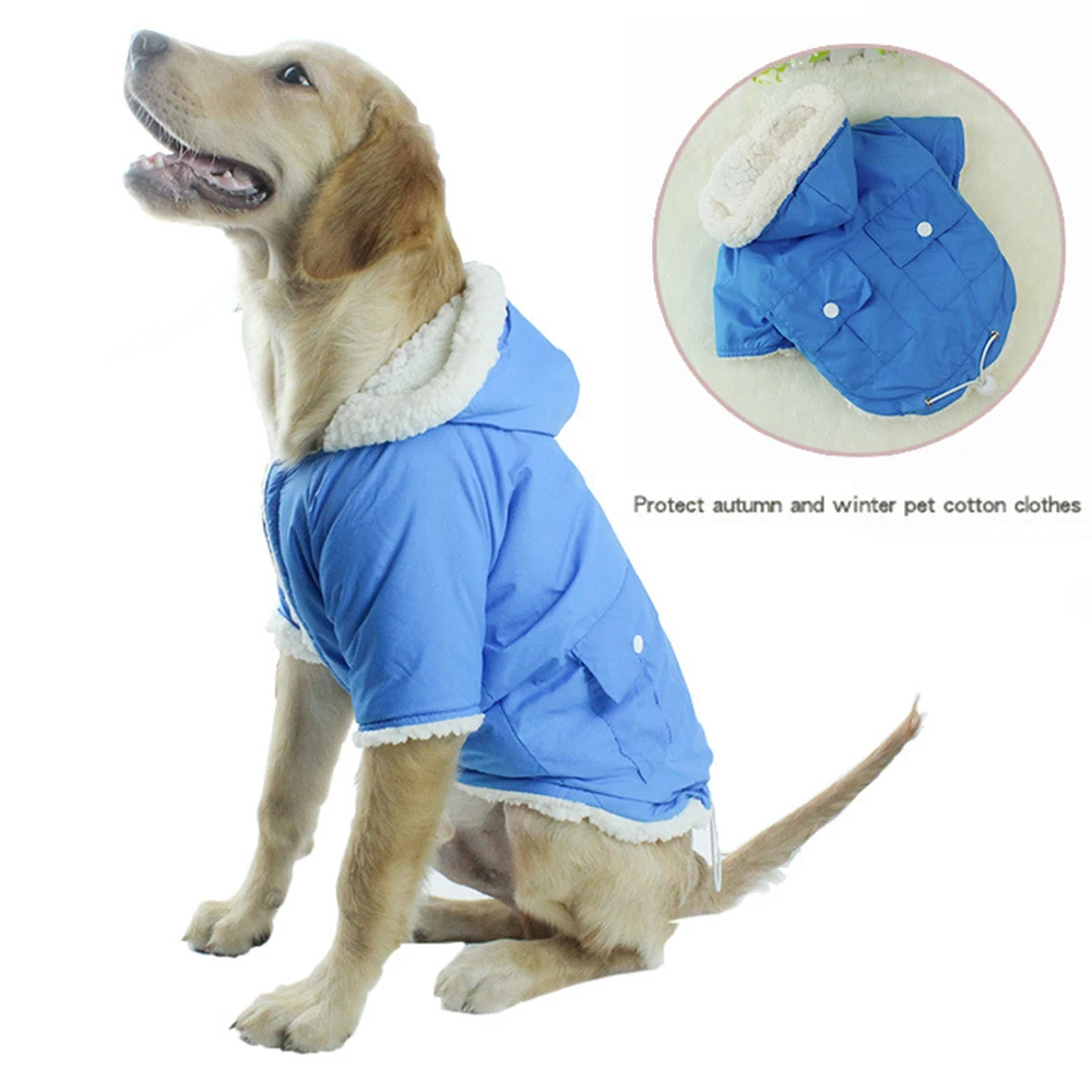 Мягкая хлопчатобумажная одежда для домашних питомцев, куртка с капюшоном, зимняя одежда для собак, одежда для собак, французский бульдог, одежда для домашних животных, Супер Теплая стеганая куртка для собак