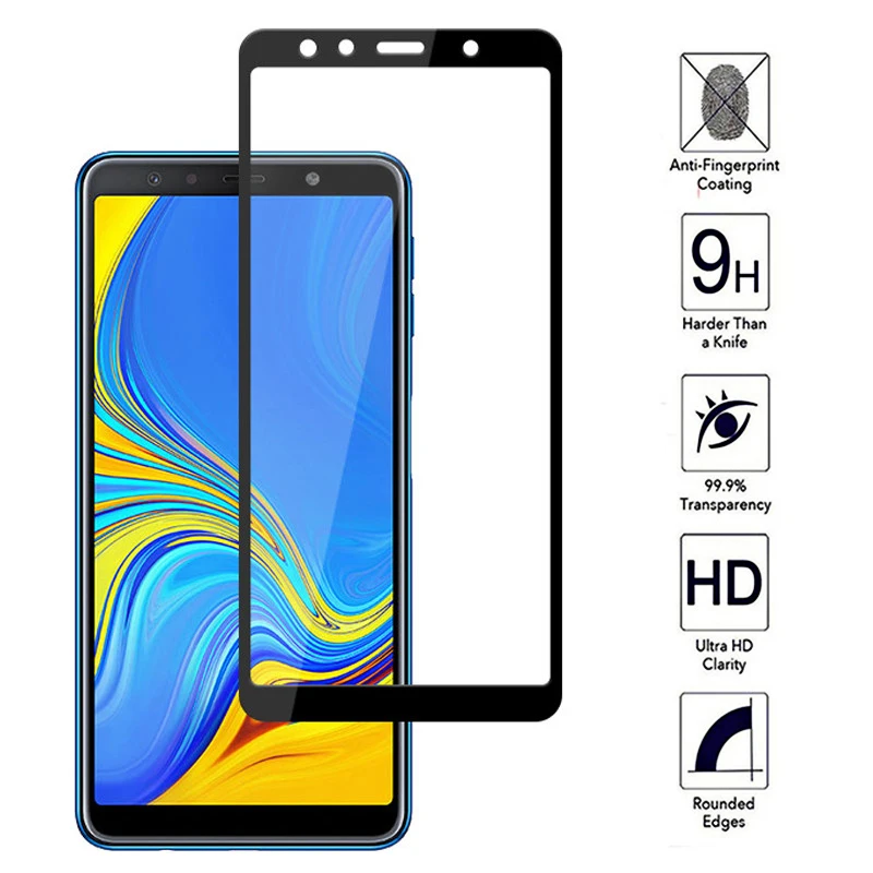 For-Samsung-Galaxy-A7-2018-Tempered-Glass-3D-Full-Cover-Screen-Protector-Protective-Film-On-a7 -2018